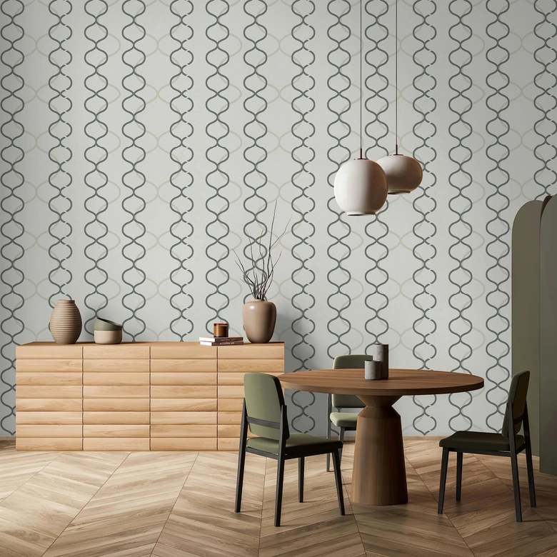 Vliestapete Grafisch Modern in Greige  