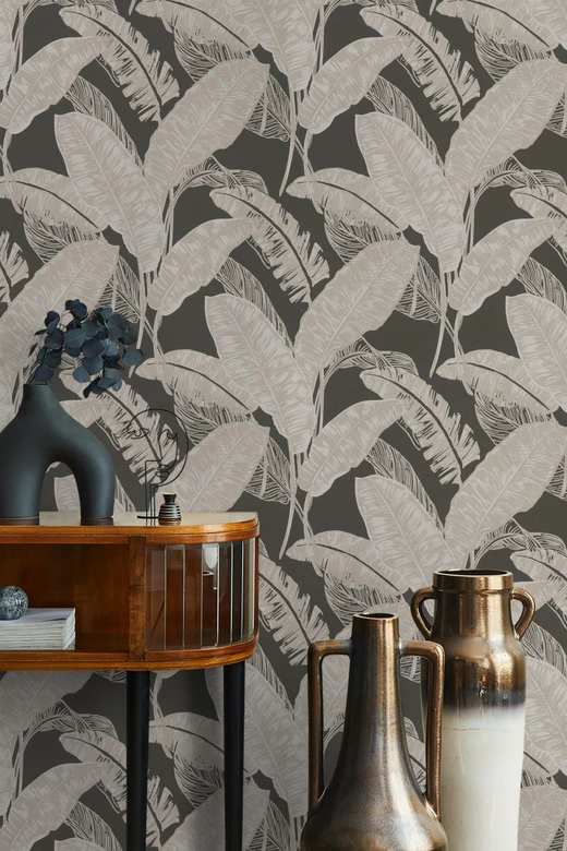 Vliestapete Floral Modern, Natur in Braun  