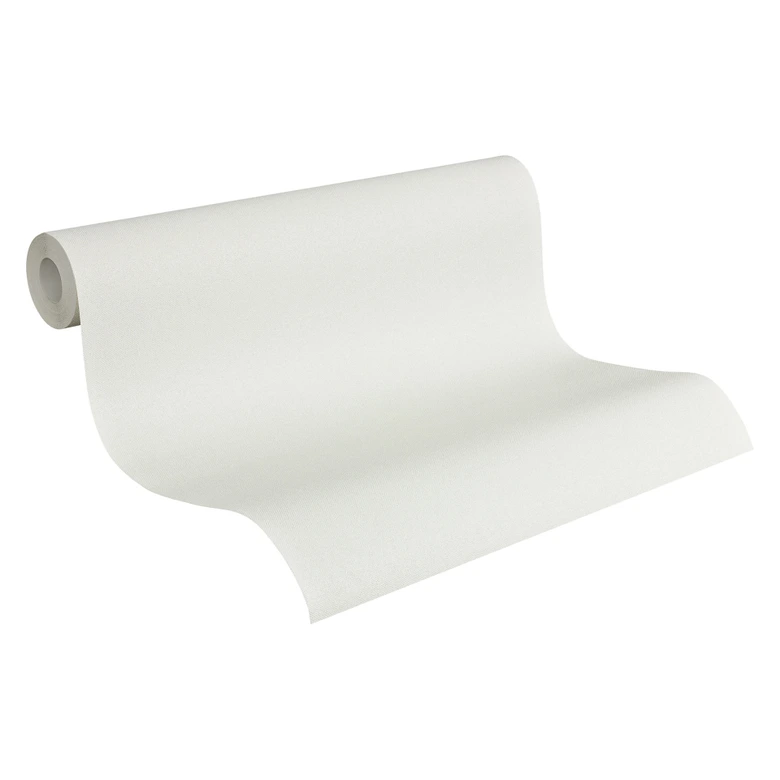 Papier peint uni blanc - Papier peint intissé - Unicolore - A.S. Création 