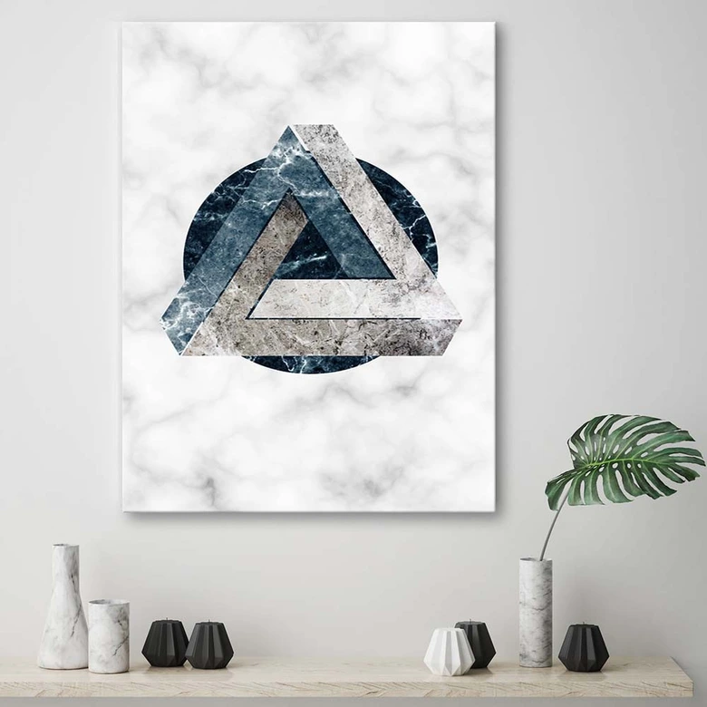 Leinwandbild, Geometrische Abstraktion - Marmor 