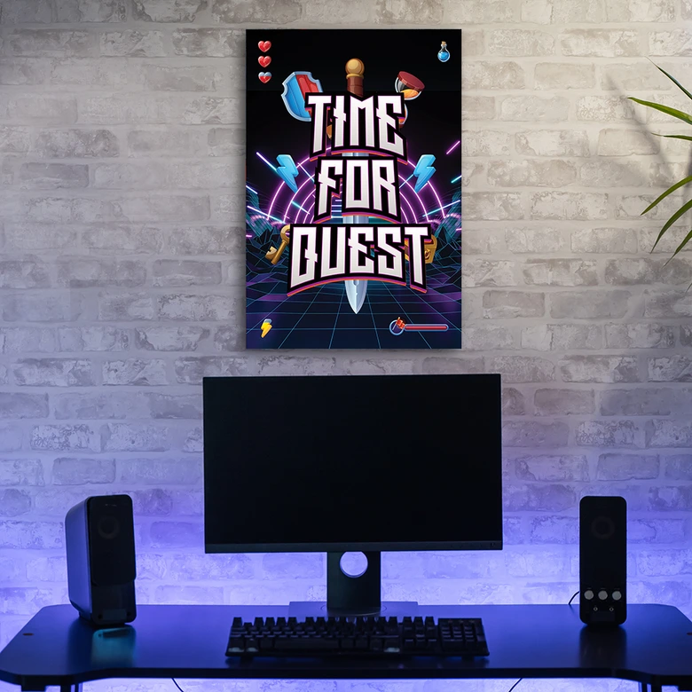 Leinwandbild, Time for Quest für Gamer 