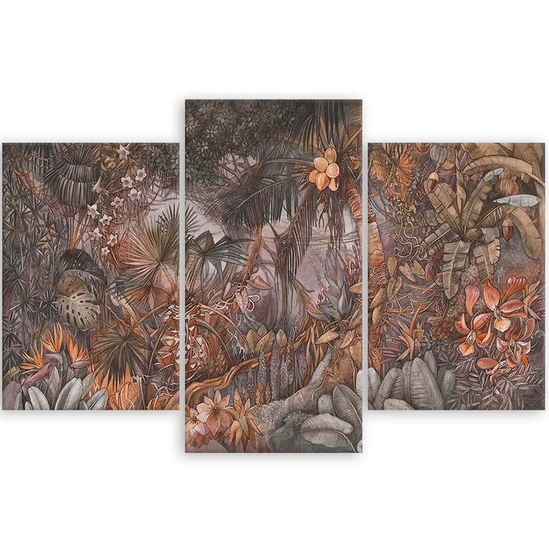 3-delige canvas print, Deep Jungle 