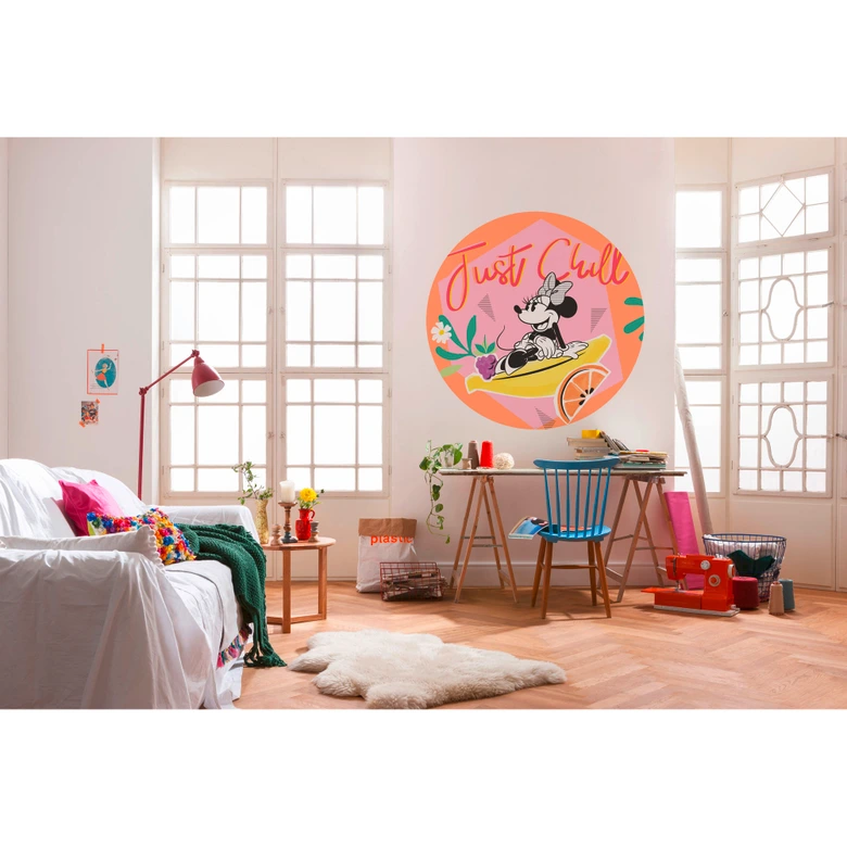 Selvklæbende tapet - Minnie Chill - 125 x 125 cm 