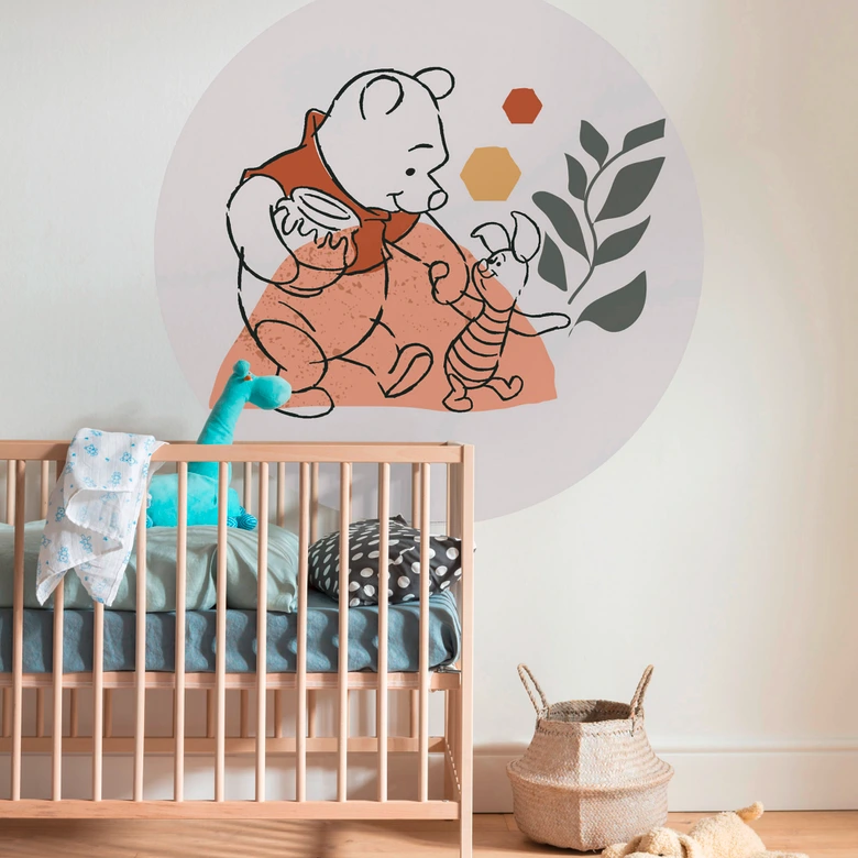 Papier peint intissé autocollant - Winnie Pooh Soulmate - 125 x 125 cm 
