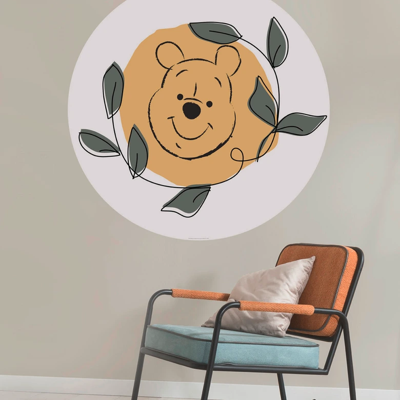 Papier peint intissé autocollant - Winnie l'Ourson Guirlande - 125 x 125 cm 