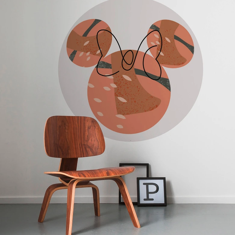 Carta da parati autoadesiva - Minnie Terra - 125 x 125 cm 