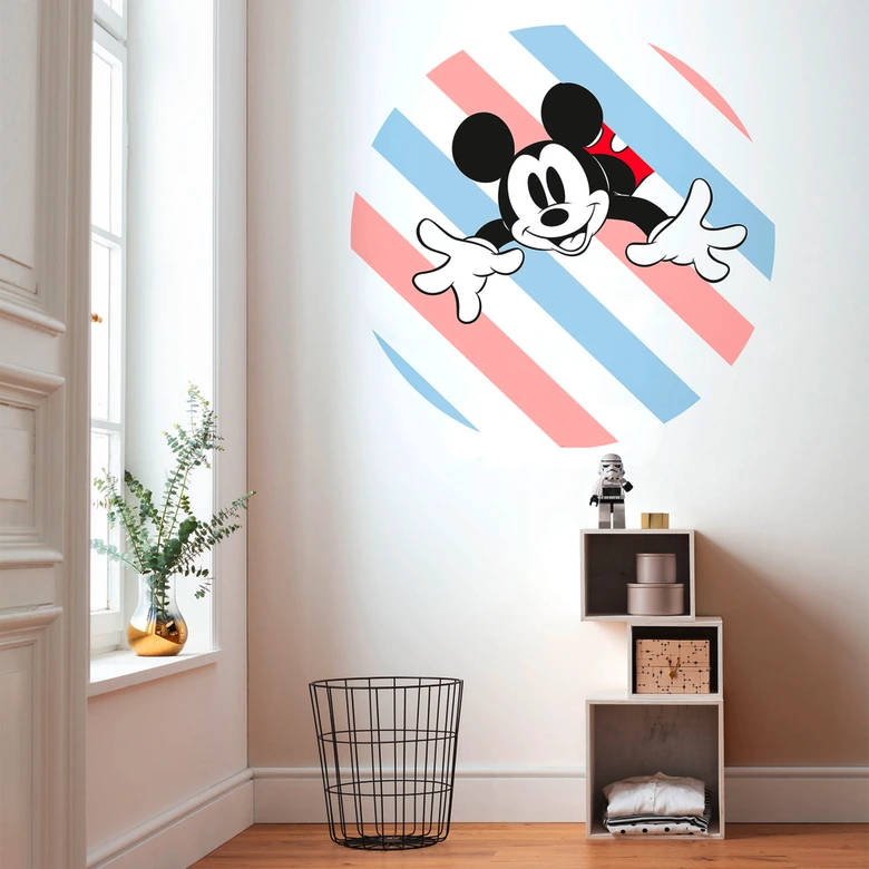 Selbstklebende Vlies Fototapete - Mickey Hang in There - 125 x 125 cm 