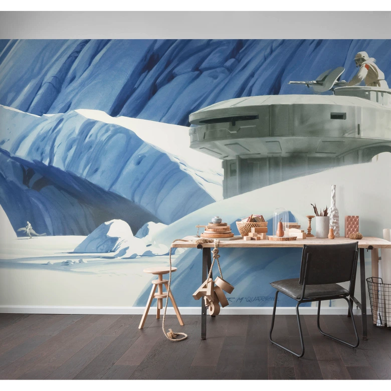 Vlies Fototapete - Star Wars Classic RMQ Hoth Echo Base - 500 x 250 cm 