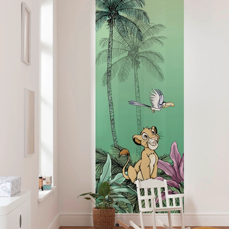 Vlies Fototapete - Jungle Simba - 100 x 280 cm 