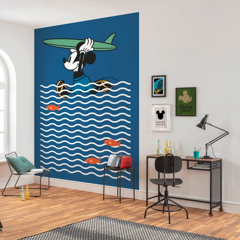 Vlies Fototapete - Mickey gone Surfin' - 200 x 280 cm 