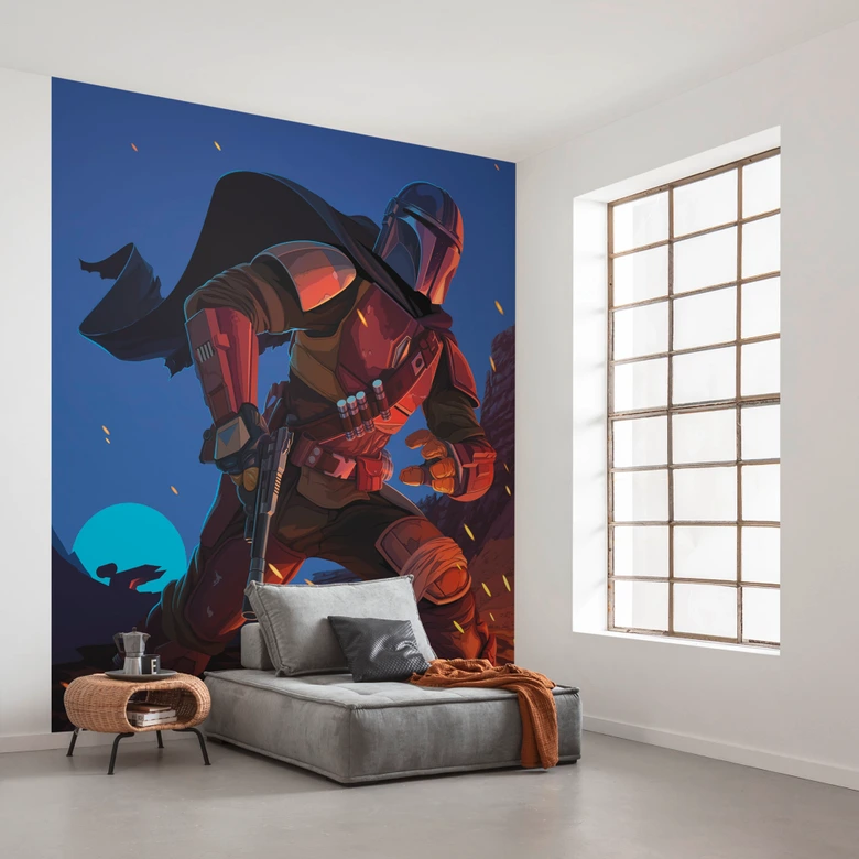 Vlies Fototapete - Star Wars The Mandalorian Big Ambush - 250 x 280 cm 