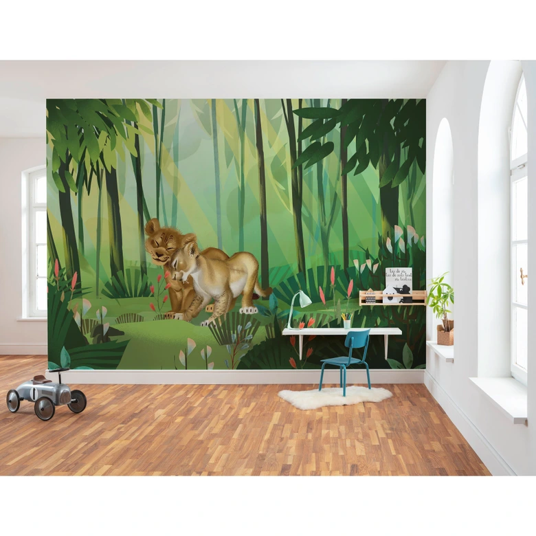 Vlies Fototapete - Lion King Love - 400 x 280 cm 
