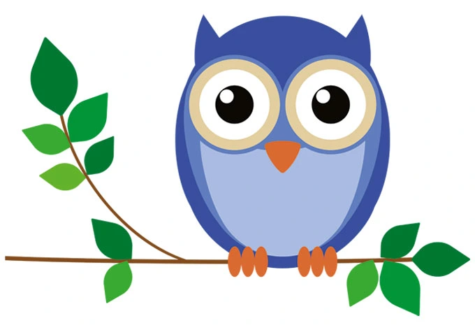 Fensterbild Eule Einstein 