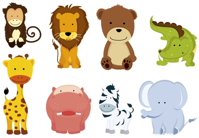 Raamsticker Kinderdiertjes 