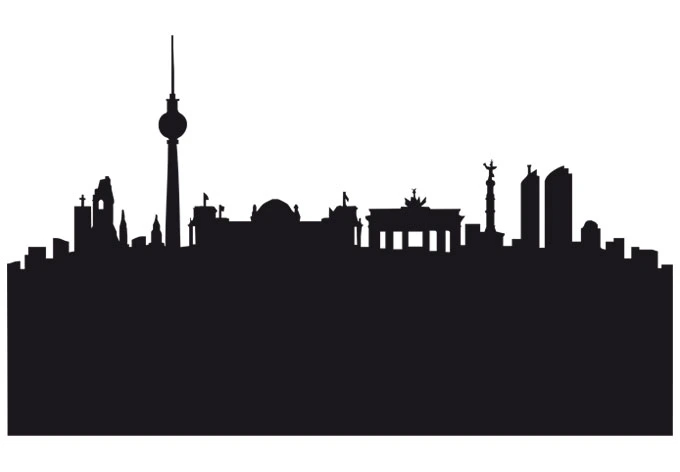 Fensterdekor Berlin Skyline 