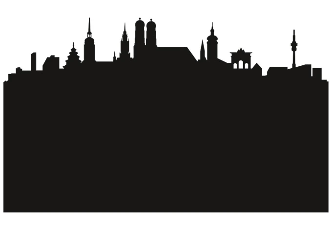 Fensterdekor München Skyline 