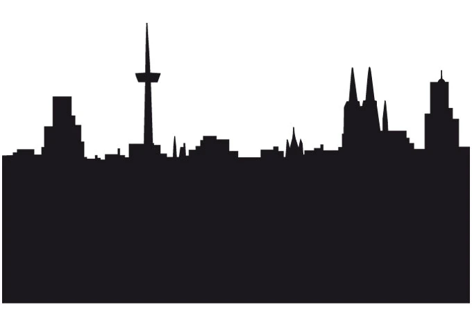 Fensterdekor Köln Skyline 