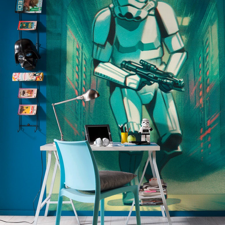 Vlies Fototapete - Mandalorian Stormtrooper Print - 200 x 280 cm 