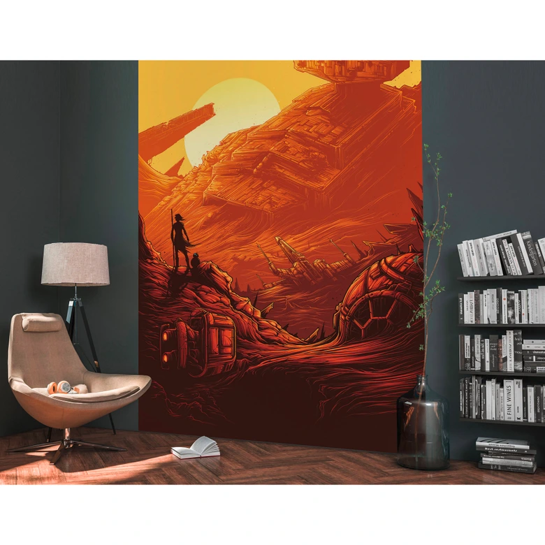 Vlies Fototapete - Star Wars Jakku Star Destroyer - 200 x 280 cm 
