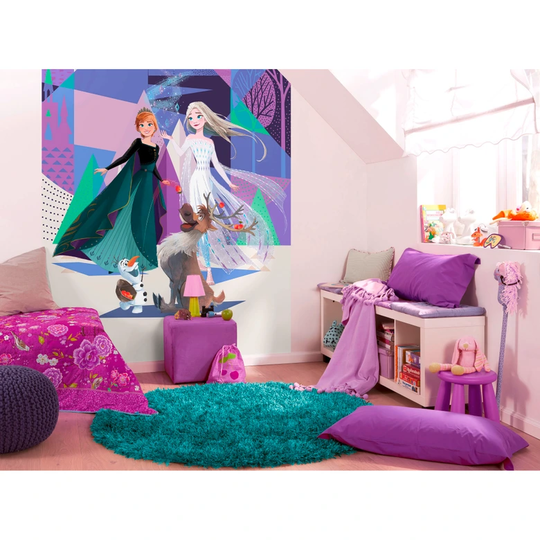 Carta da parati in tessuto non tessuto - Frozen Abstract Arendelle - 200 x 280 cm 