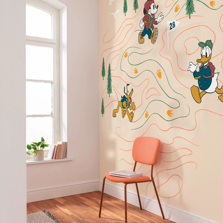 Vlies Fototapete - Mickey Meets the Mountain - 300 x 280 cm 