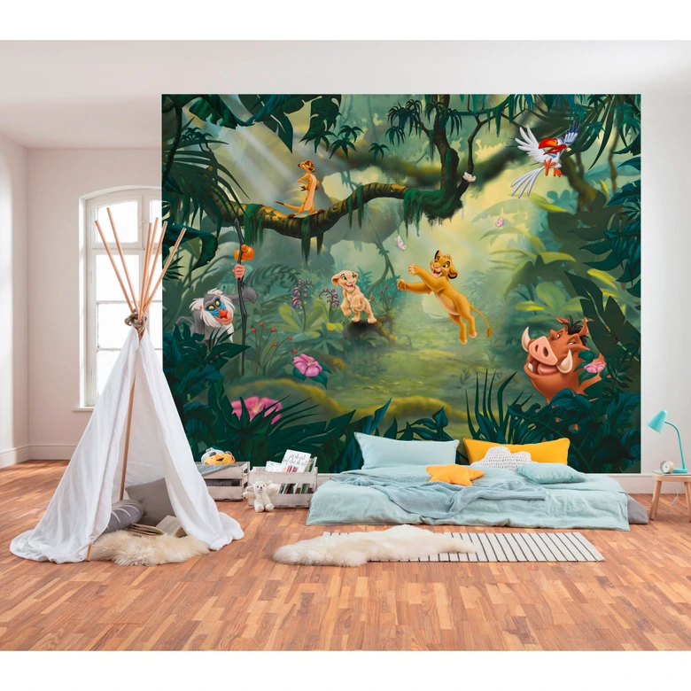 Vlies Fototapete - Lion King Hakuna Matata - 350 x 280 cm 