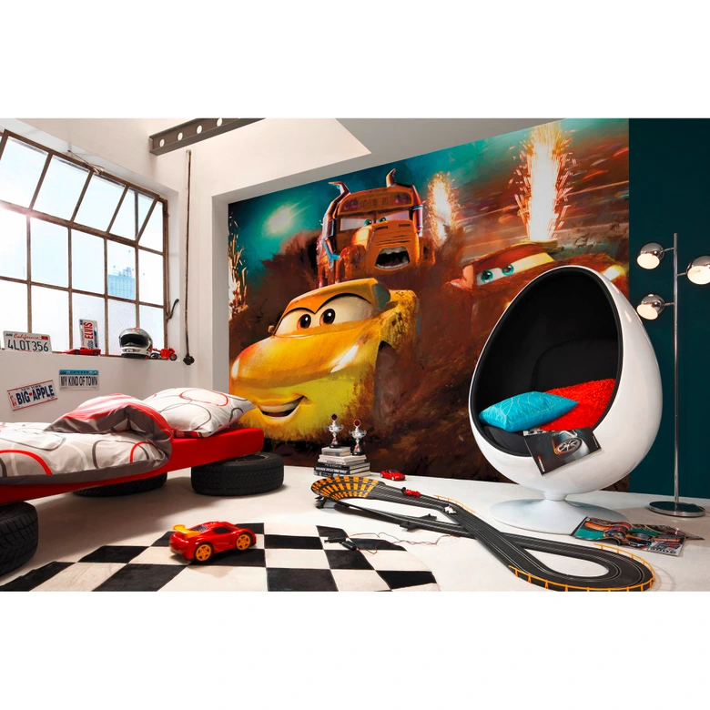 Vlies Fototapete - Cars Dirt Track - 350 x 250 cm 