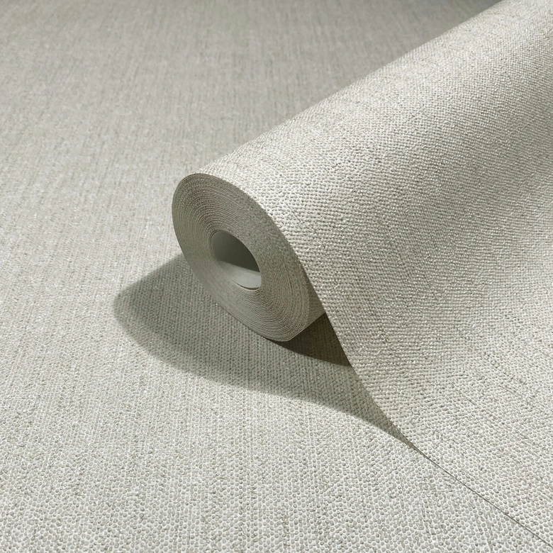 Non-woven tapet i grått Ljust strukturerad slät Modern  