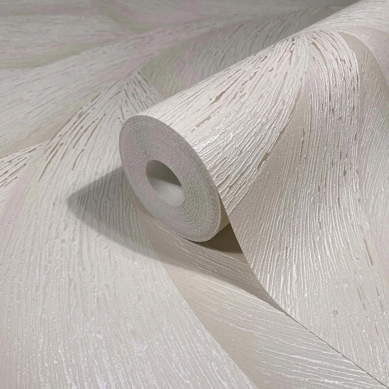 Vliestapete in Beige 3D-Optik Wellen Grafisch Modern 