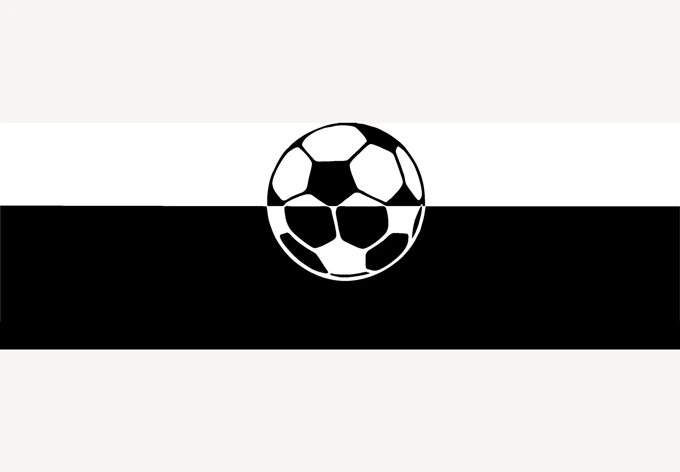 Fönsterdekoration med fotboll 