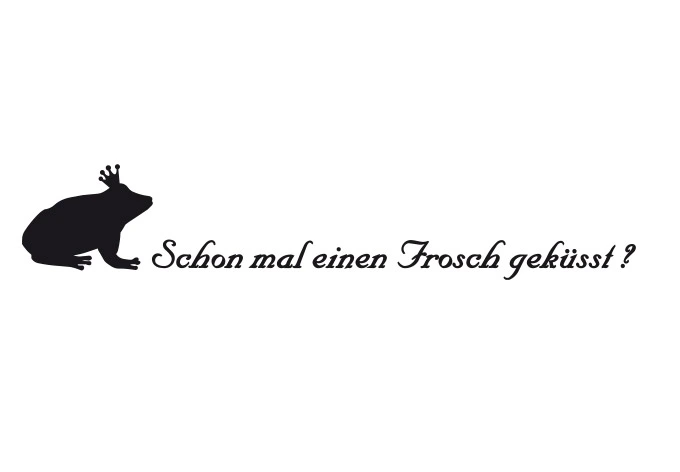 Wandtattoo Schon mal einen Frosch geküsst? 