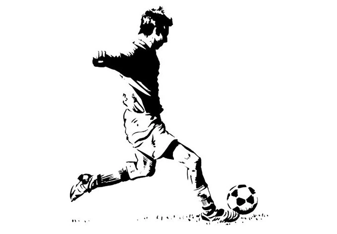 Muursticker Voetballer 2 
