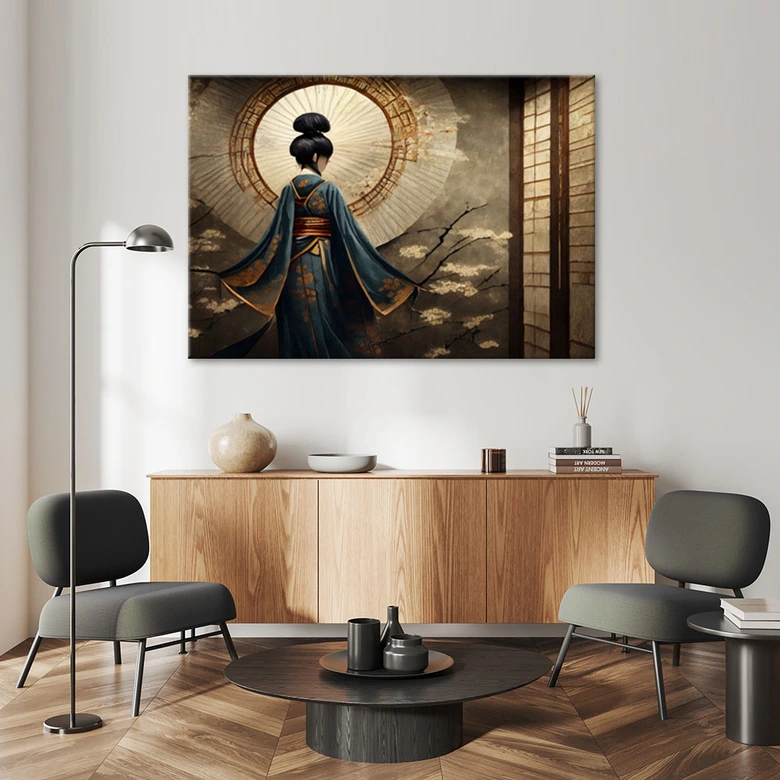 Leinwandbild, Japanische Geisha 