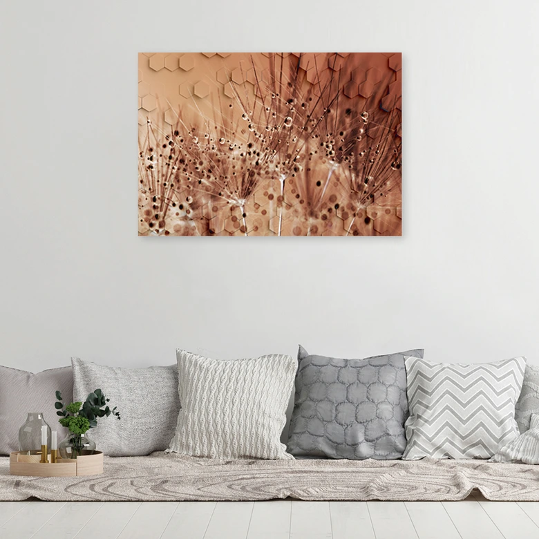 Canvasbillede, Mælkebøtte i dugdråber 