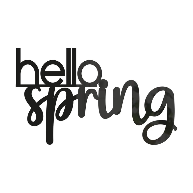 Wall decoration hello spring 