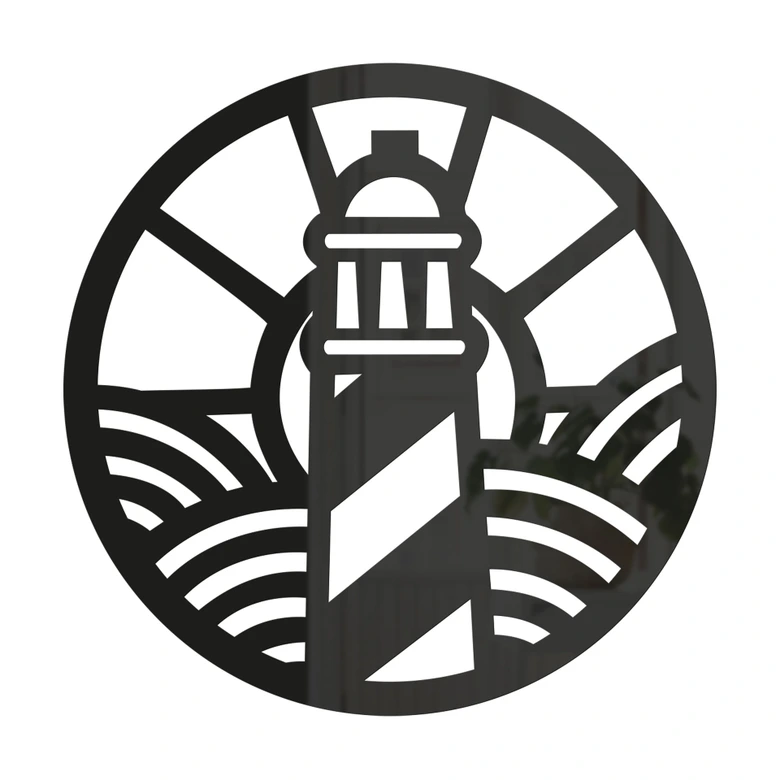 Acryldeko maritim - Leuchtturm - Rund 