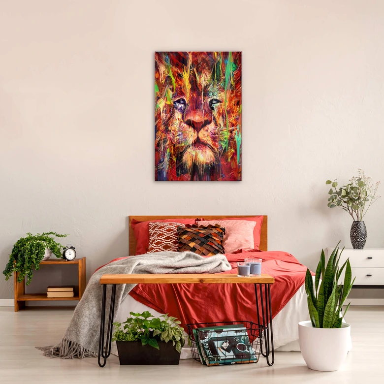 Acrylglasbild Nicebleed - Lion Red 