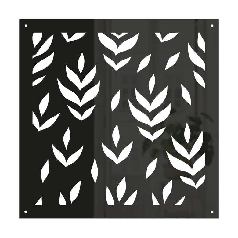 Ruimteverdeler, scheidingswand gebloemde bladeren - acryl  