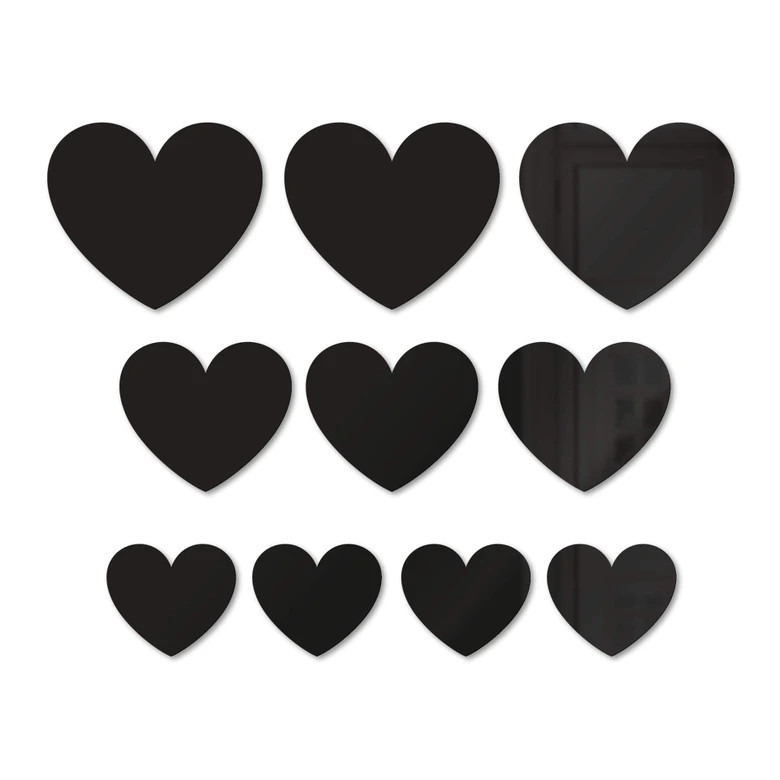 Wanddecoratie Set Harten (10 stuks) 