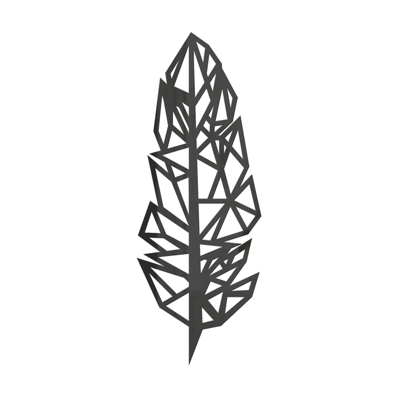 Decoro in acrilico origami - Piuma 