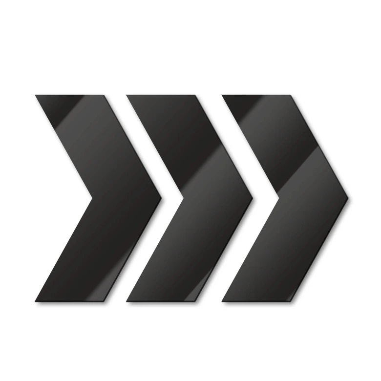 Flecha direccional acrílica (juego de 3) 