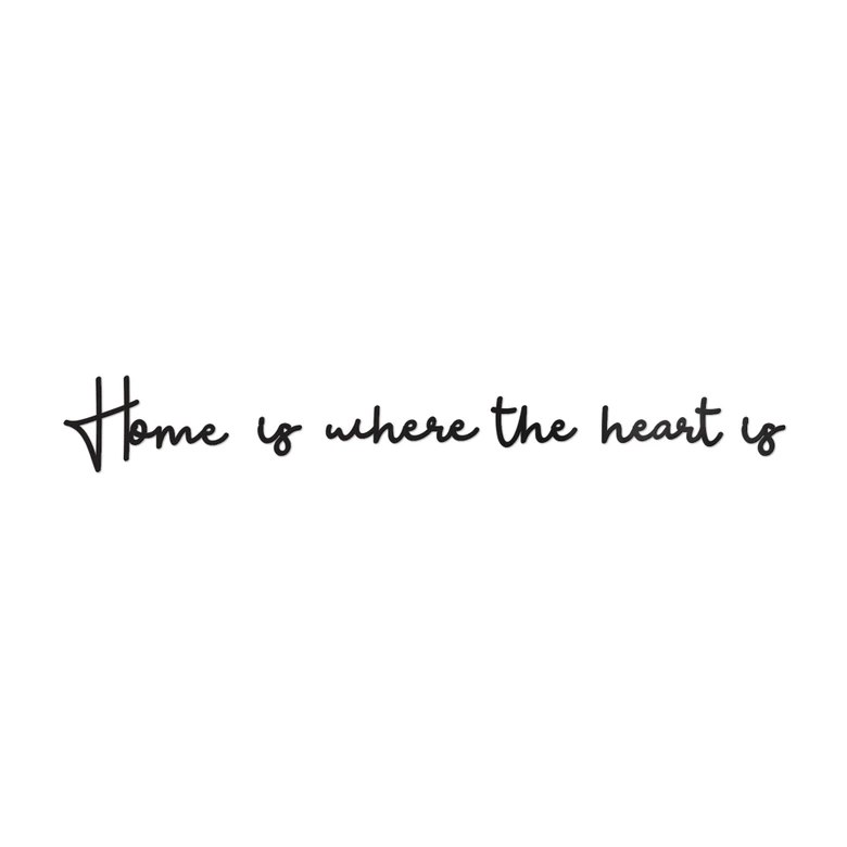 Lettres murales en verre acrylique Home is where the heart is (6 parties) 
