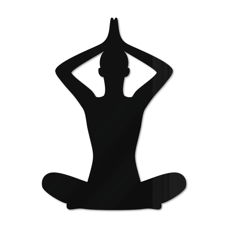 Decoración acrílica postura de yoga sentado 02 