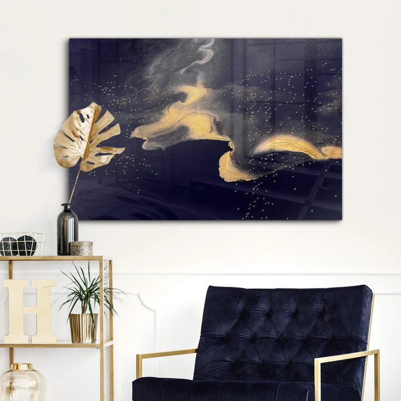 Tableau en verre acrylique Chang - lac Natron 