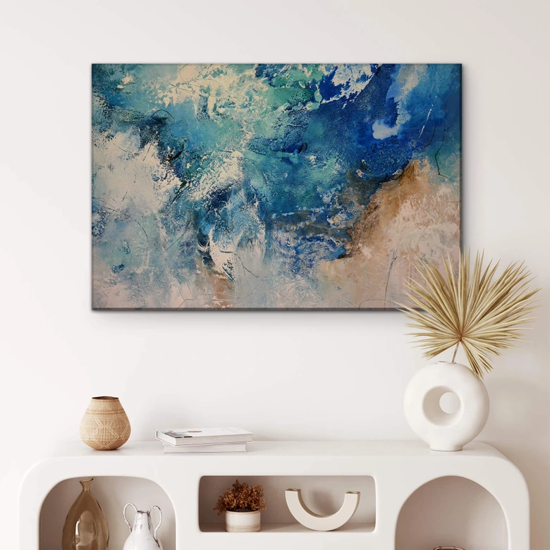 Acrylglasbild Fedrau - Aufprallende Wellen 