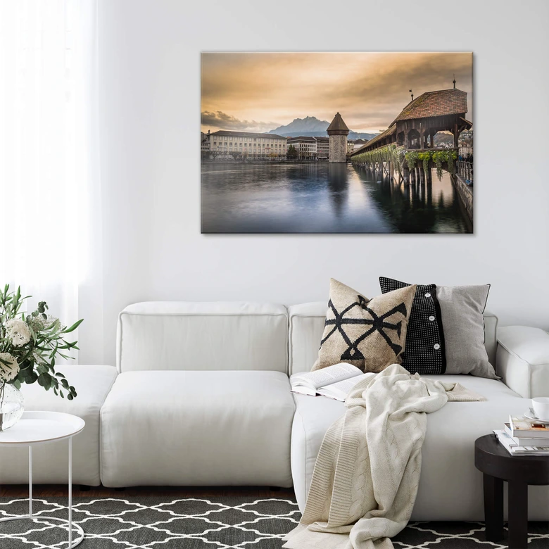 Acrylglasbild Huber - Old Town Lucerne 