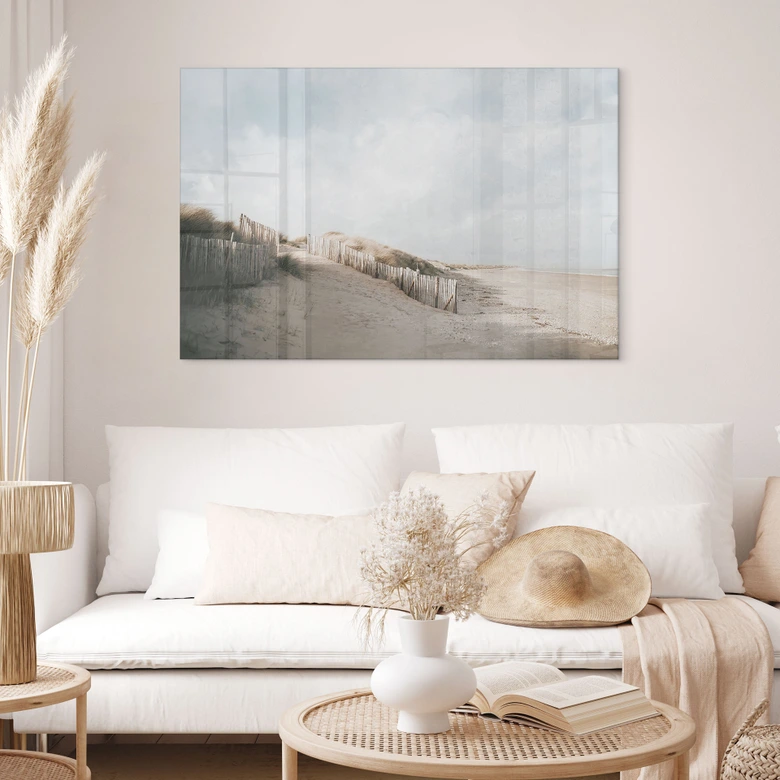 Tableau en verre acrylique Paysage de dunes de la mer du Nord - Annie 