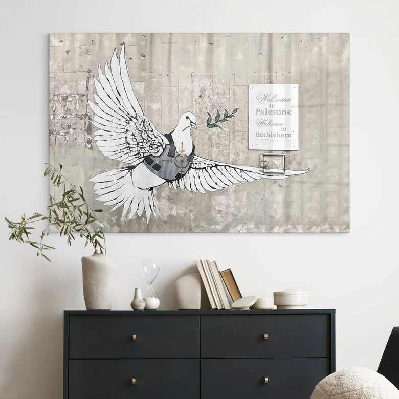 Acrylglasbild Banksy - Die Friedenstaube 