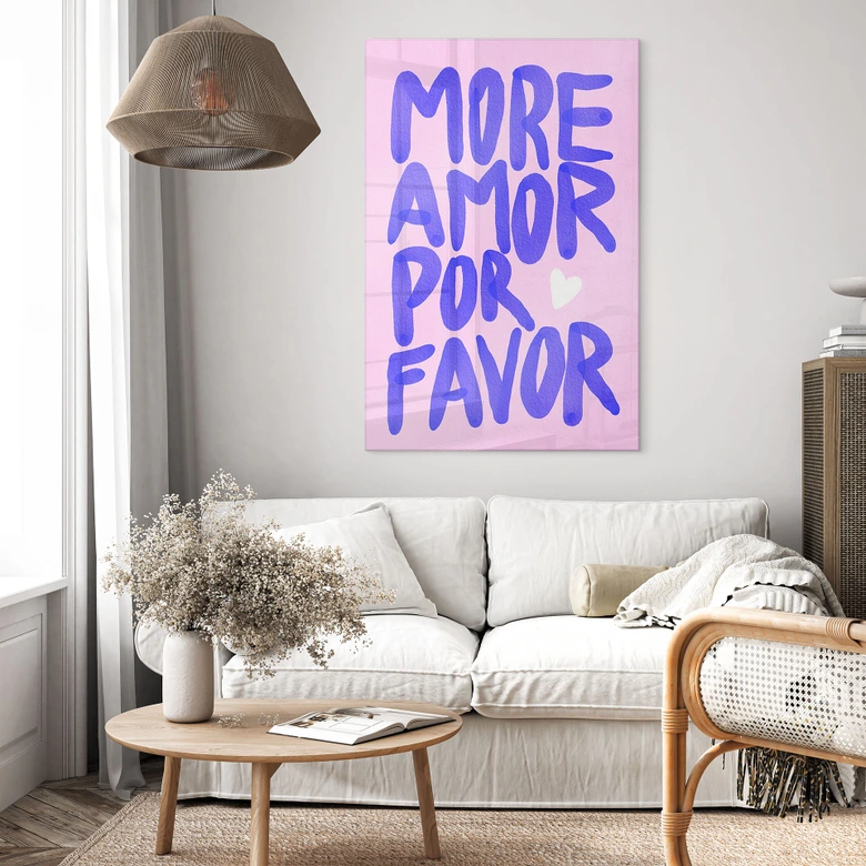 Acrylglasbild More amor por favor - Bloom 