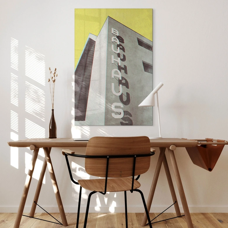 Acrylglasbild Vintage Bauhaus Dessau Architektur - Blursbyai 